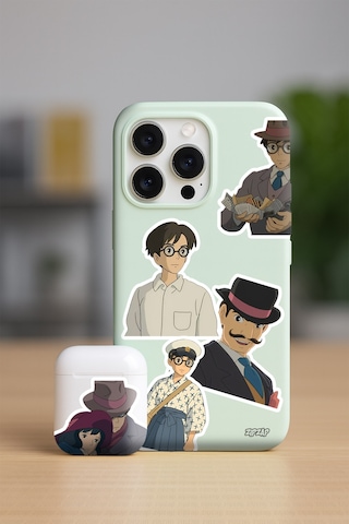 Rüzgar Yükseliyor The Wind Rises Anime Telefon Laptop Yapışkanlı Folyo Sticker Paketi 20 Adet Çok Renkli