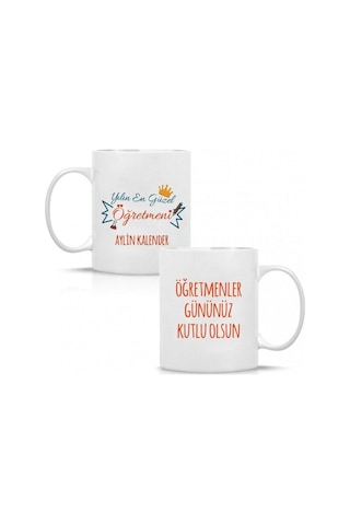 Kişiye Özel Öğretmenler Günü En Güzel Öğretmen Baskılı Porselen