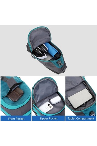 Novahub Erkek Sling Çanta Omuz Çantası, Seyahat/spor/günlük Kullanım, Yeşil, Göğüs Tasarımı Yeşil