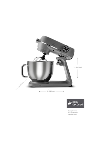 Karaca Multichef Artisan Digital Ekran 1800 W 7 L Döküm Stand Mikser