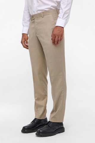 Süvari Bej Regular Armürlü Pantolon-38626 Bej