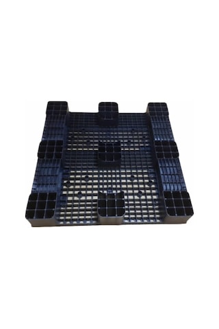 Plastik Palet Üzeri Delikli Siyah 100X120X15 Cm 11 Kg