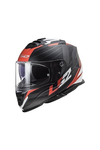 Ls2 Storm 2 Nerve Kırmızı Kapalı Motosiklet Kaskı Siyah - Kırmızı