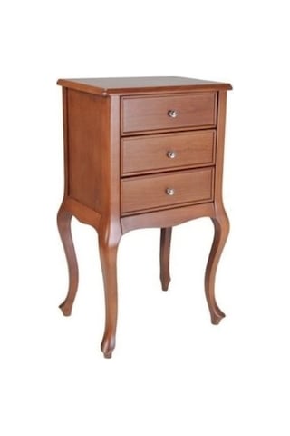 Roys Ahşap 3 Çekmeceli Masif Ceviz Komodin  Telefonluk