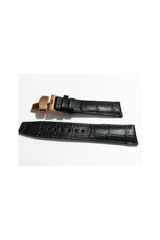 Fado &hertür Saate &uygun Kelebek Toka 22 Mm Siyah Kordon 180 Rose Toka Siyah