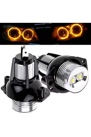 E90 E91 Led Far Ampulü Amber Sarı Renk Led Melek Gözü Far Ampulü