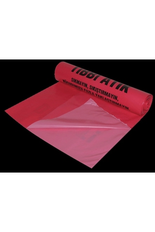 İrem Kırmızı Plastik Atık Çöp Torbası 72x95 Cm 650 Gr 10'lu 10 Rulo