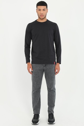 Dufy Erkek Regular Fit Bisiklet Yaka Siyah Sweatshirt-25503