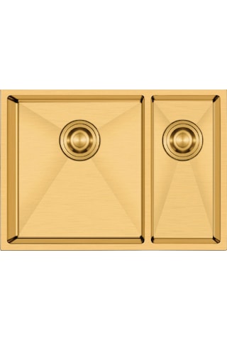 Crauf Stella 4563 Pvd Altın 1,5 Gözlü Sağ Paslanmaz Çelik Mutfak Eviyesi Altın