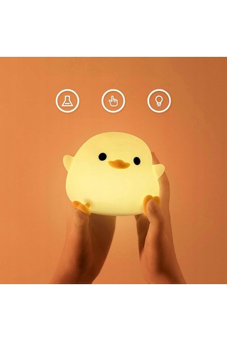 Çocuklar İçin Ördek Gece Lambası Hediyesi Oturma Odası İçin Silikon Gece Lambası