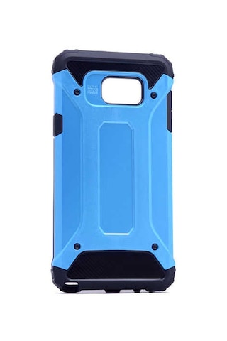 Noktaks Samsung Galaxy Uyumlu S7 Edge Kılıf Çift Katman Zırh Tank Crash Military Kapak Mavi T2500