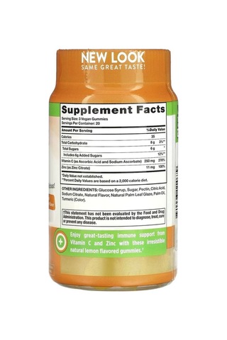 Nature's Truth, C + Zinc, Immune Support, Natural Lemon, 60 Vegan Gummies