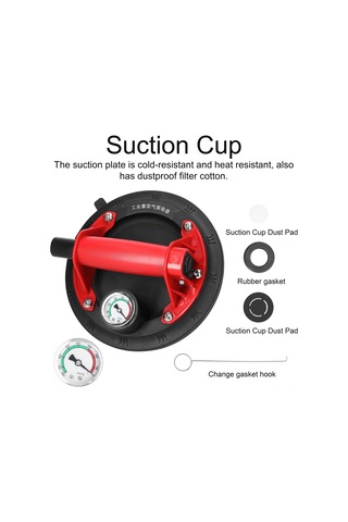 Yifomall 100kg Sıkıcı Vakumlu Emici Disk - Cam, Seramik, Granit Taşıma Ve Sabitleme Aleti - Düz Pürüzsüz Yüzeyler İçin - Tek Katlı Karton Paketli