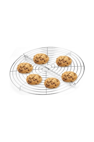 Pazly Suntek Pişirme Soğutma Rafı - Katlanabilir Yuvarlak Tost Standı Gümüş Gümüş