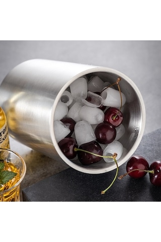 Wondernest Paslanmaz Çelik Şarap Kovası, Çift Bölmeli Buz Bar Ev & Şampanya Soğutucu