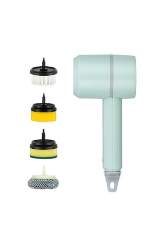 Neevoyu El Elektrikli Süpürge, Kablosuz Şarjlı, Çok Amaçlı Ev Temizlik Aleti, Mutfak/banyo İçin, 4 Fırça İle Yeşil Rengi 1200mah Batarya