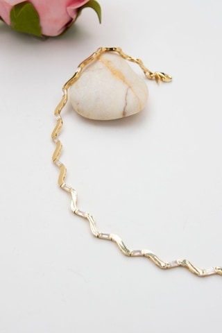 Latif Kuyumculuk 14 Ayar Altın Baget Taş Kadın Bileklik Lkblk1219 Altın Sarı Altın