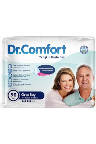 Dr.Comfort Yetişkin Bel Bağlamalı Hasta Bezi Medium 3 x 30'Lu 90 Adet