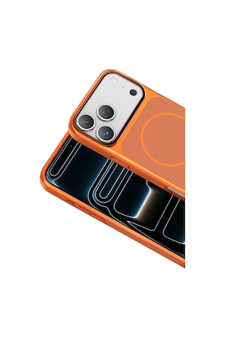 Cosmotex Joko Apple Uyumlu iPhone 17 Pro Max Rush Magsafe Kapak - Turuncu