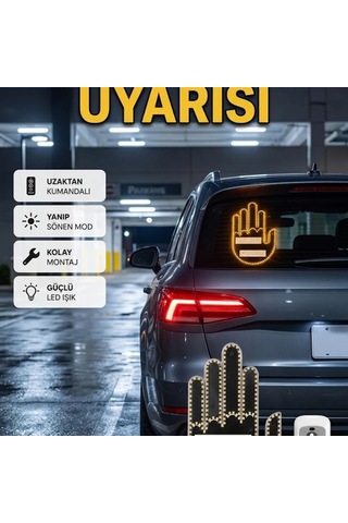 Suya Dayanıklı Led El Park Uyarı Lambası Uzaktan Kumandalı Dış Mekan Güvenlik Cihazı