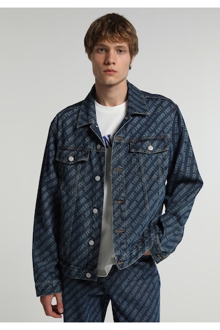 Colin's Colins Oversize Fit Düğmeli Astarsız Erkek Mid İndigo Denim Ceket Cl1083382 Q1.v1 Dn45291
