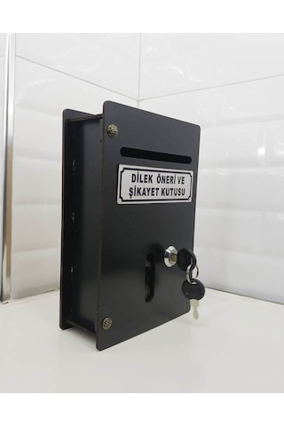 Siyah Büyük Boy Ahşap Dilek Öneri Şikayet Kutusu