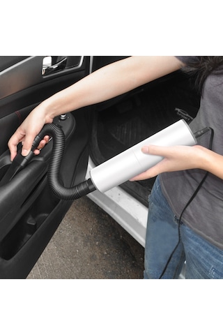 Cbtx Taşınabilir El Araç Süpürgesi 120w Araç Şarj Cihazı Hepa Filtreli Takılabilir Otomatik Elektrikli Süpürge - Siyah