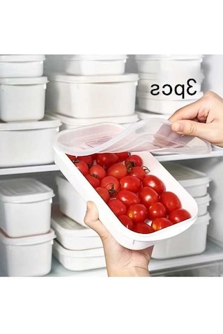 Trendooze Gaojunshop01 Beyaz Mikrodalga Fırın Kapları Seti - 3 Parça Beyaz