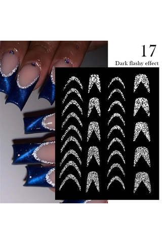 3d Reflektif Efekt Nail Art Sticker Model - 17 55881- 17