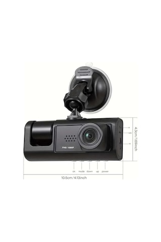 Dv300 Yeni 3 Kameralı Araç İçi Kayıt Kamerası 2 İnç Ips Ekran