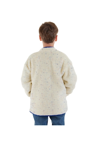 Denokids Beyaz Kız Ve Erkek Çocuk Uniseks Peluş Mont Renkli