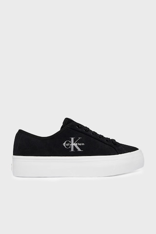 Calvin Klein Deri Karışımlı Logolu Sneaker Ayakkabı Hw0hw03088beh Bayan Ayakkabı Hw0hw03088 Beh Siyah