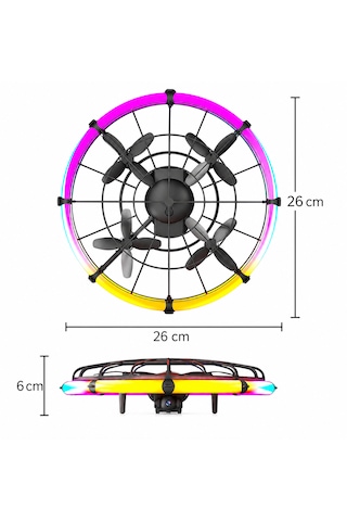 Led Işıklı Mini Drone 2.4ghz Uzaktan Kumandalı 360 Korumalı Quadcopter