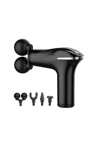 Akıllı Çipli Titreşimli Masaj Tabancası 6 Hız Ayarlı, 4 Başlıklı, 3200 Rpm Güçlü Motor, Sessiz Taşınabilir Masaj Aleti 4741 Açık Mavi