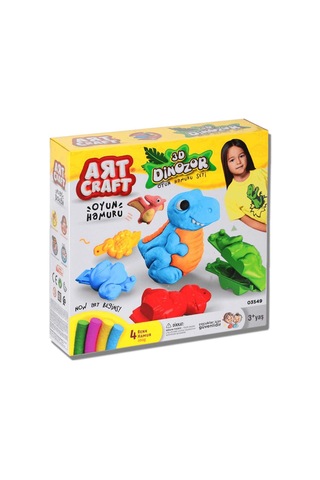 Dede 3d Dinozor Oyun Hamuru Seti Çok Renkli