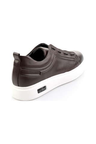 Kahve Hakiki Deri Erkek Sneaker E01700178003 Kahve