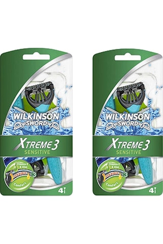 Wilkinson Sword Xtreme 3 Üç Bıçaklı Oynar Başlıklı Kullan At Tıraş Bıçağı 4'lü 2 Paket