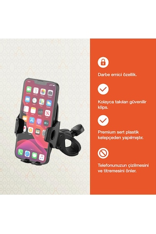 Gezenbebe Bebek Arabası Telefon Tutucu Siyah