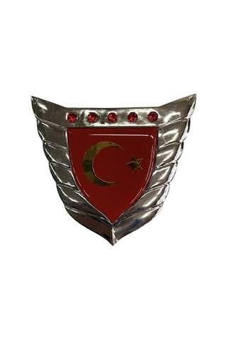 Nikelaj Çerceveli Türk Bayrağı Yapıştırma Arma