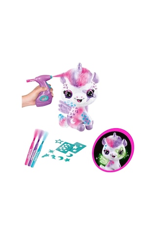 Mey İthalat Airbrush Peluş Karanlıkta Parlayan Sihirli Unicorn Çok Renkli