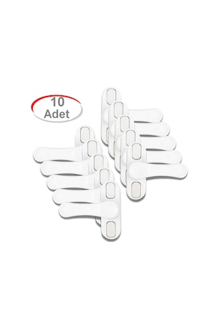 10 Adet Metal Beyaz Pencere Emniyet Kilidi Çocuk Hırssız Kilidi