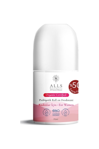 Alls Biocosmetics Prebiyotik Kadın Roll-On Deodorant 75 ML
