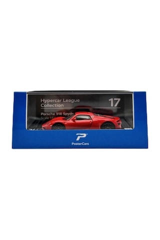 Hyper Car Porsche 918 Spyder - Guards Red - League Collection 1/64 Model Araba
