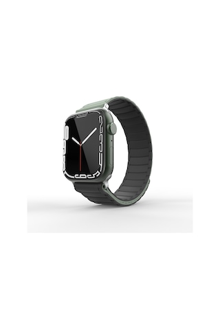 Apple Uyumlu Watch 42mm Zore Krd-122 Silikon Kordon Strap Kayış-siyah-yeşil