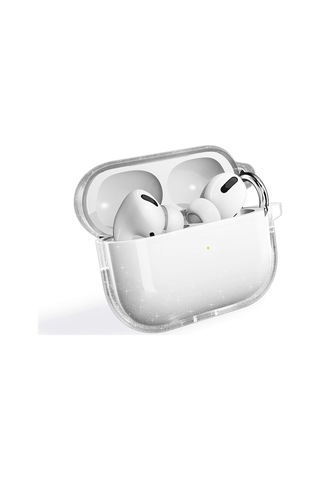 Apple AirPods Uyumlu Pro 2 Zore Allstar Airbag 32 Parlayan Simli Saydam Renkli Kılıf Şeffaf