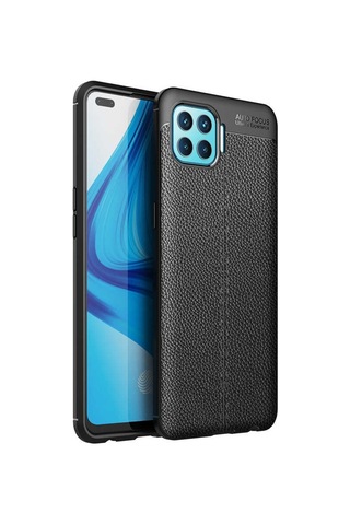 Oppo Reno 4 Lite Kılıf Zore Niss Deri Desenli Silikon Kılıf