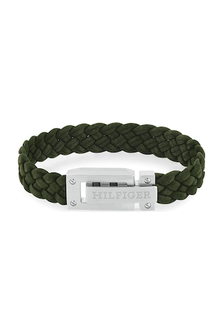 Tommy Hilfiger Takı Thj2790518 Erkek Deri Bileklik Yeşil