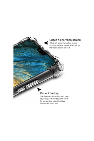 Huawei P20 Lite Kilif Köse Korumali Seffaf Silikon Kapak 564709104