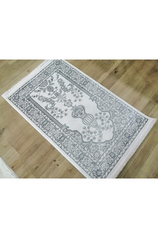Enfora Halı Karya Akrilik Yumuşak Doku Seccade 78x125 Krem 09
