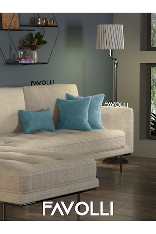 Kadife Dokulu Sis Mavisi Kırlent Kılıfı Dream Serisi Punch Için Uygun Gizli Fermuar Sis Mavisi